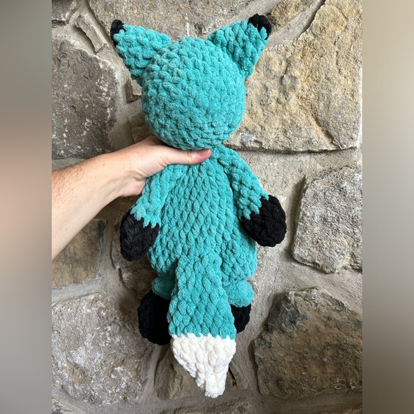 Handcrafted crochet fox knotted lovey snuggler - Picture 3 of 3